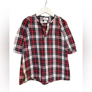 Girls Petite Plum Tartan Nighty (size 2)